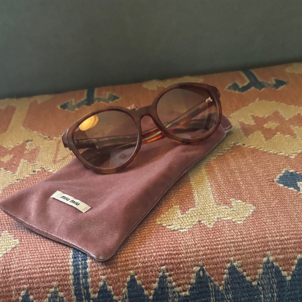 Miu Miu Red Tortoise Shell Sunglasses